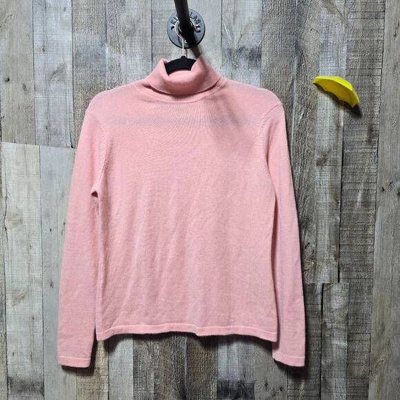 Sea Island Vintage Cashmere Soft Pink Turtleneck Sweater - Picture 1 of 5
